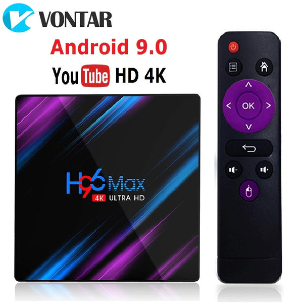 H96 MAX 9.0 Android TV Box Rockchip RK3318 4GB RAM 64GB
