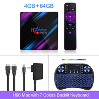 H96 MAX 9.0 Android TV Box Rockchip RK3318 4GB RAM 64GB