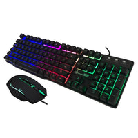 Wired Rainbow Lighting Keyboard with Ergonomic Keypad