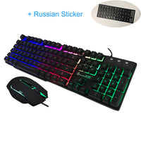 Wired Rainbow Lighting Keyboard with Ergonomic Keypad