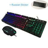 Wired Rainbow Lighting Keyboard with Ergonomic Keypad
